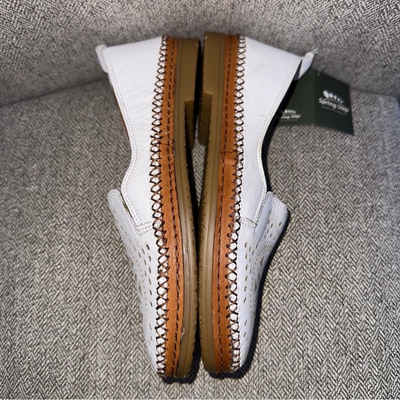 Spring Step Ingrid Soft Leather Slip On Loafer White Women Size 6.5 EU 37 NIB - Picture 11 of 13